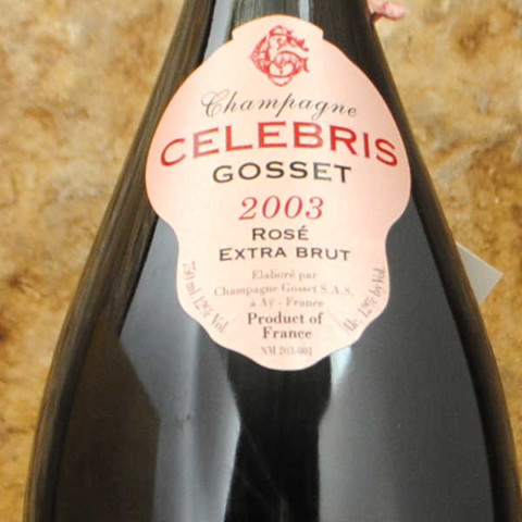 Champagne Gosset - Célébris Rosé 2003 étiquette