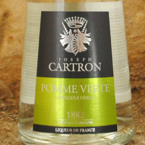 Liqueur joseph Cartron - Pomme Verte étiquette