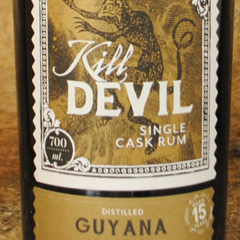 Rhum Kill Devil Guyane 15 ans étiquette