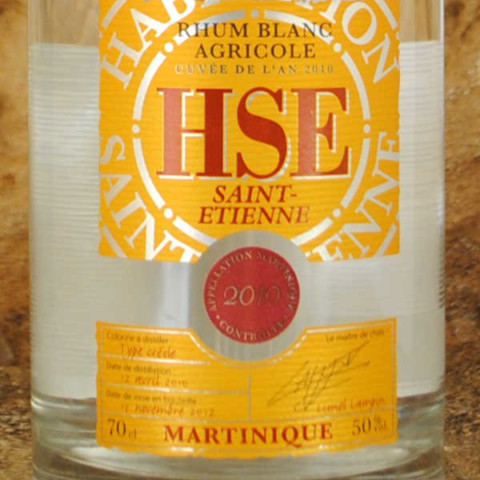Rhum agricole Martinique HSE étiquette