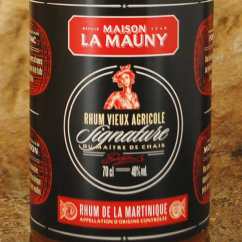 Rhum de Martinique La Mauny étiquette
