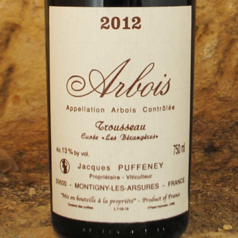 Vin d'Arbois 2012 - Jacques Puffeney étiquette