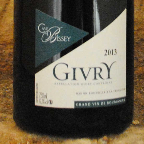 Givry 2013 - Cave de Bissey étiquette