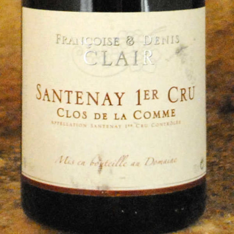 Santenay 1er cru - Clos de la Comme 2012 - Françoise et Denis Clair