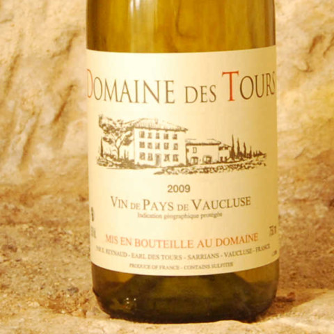 Domaine des Tours blanc 2009 Vin de Pays de Vaucluse étiquette